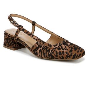 Naturalizer Harper Leopard Slingback Block Heel Pumps Size 6.5